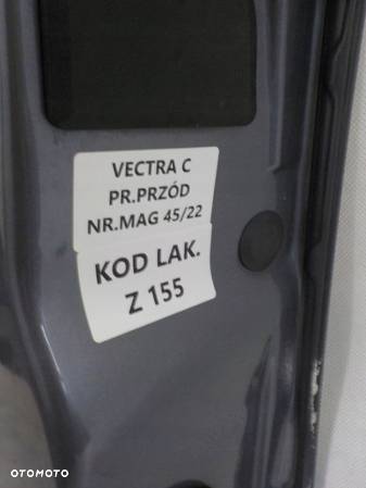 Opel Vectra C Drzwi Przednie Prawe Szare Kod Z155 - 7