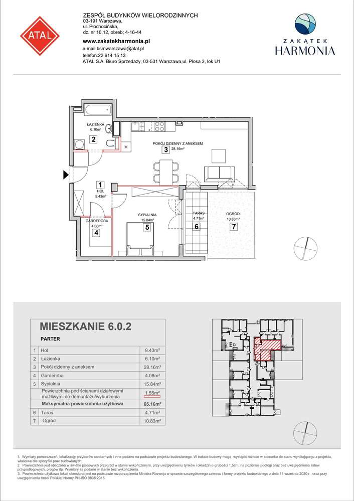 2-pokojowe mieszkanie 64m2 + ogródek - Pełny obrazek: 2/9