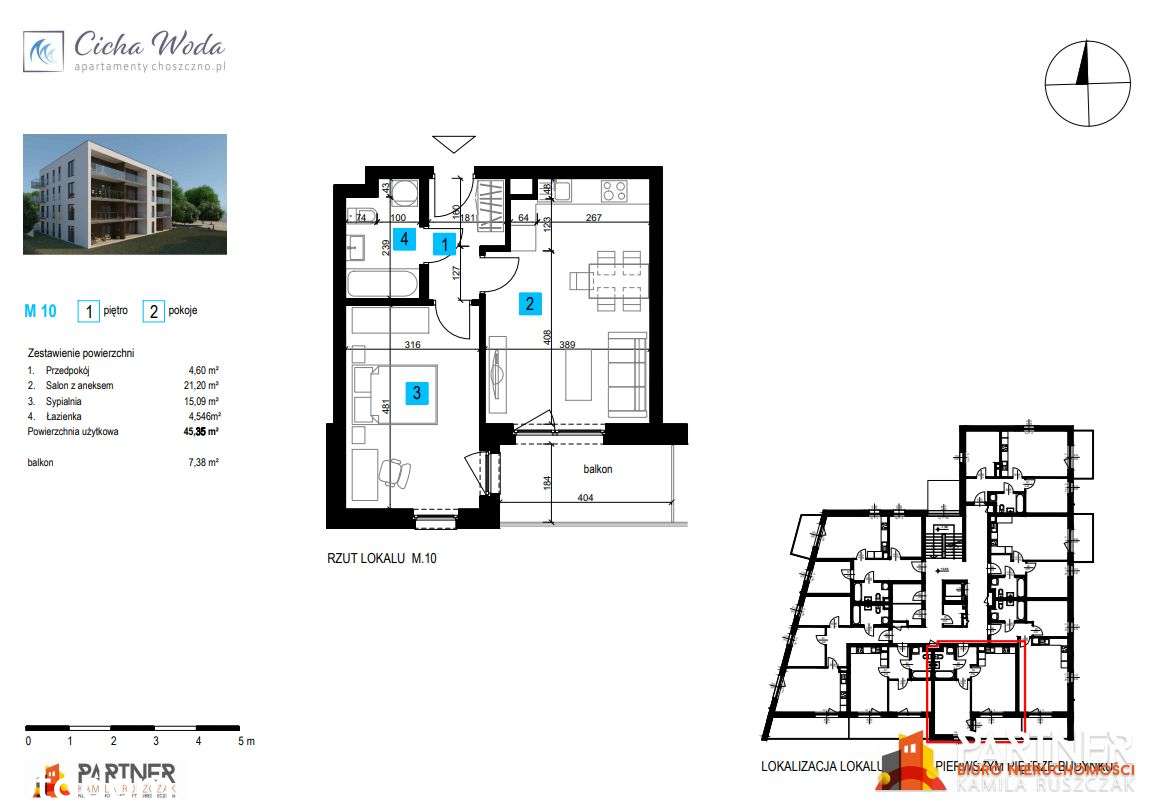 Nowy apartament w Inwestycji "Cicha Woda"- jezioro, parking, winda - Pełny obrazek: 2/20