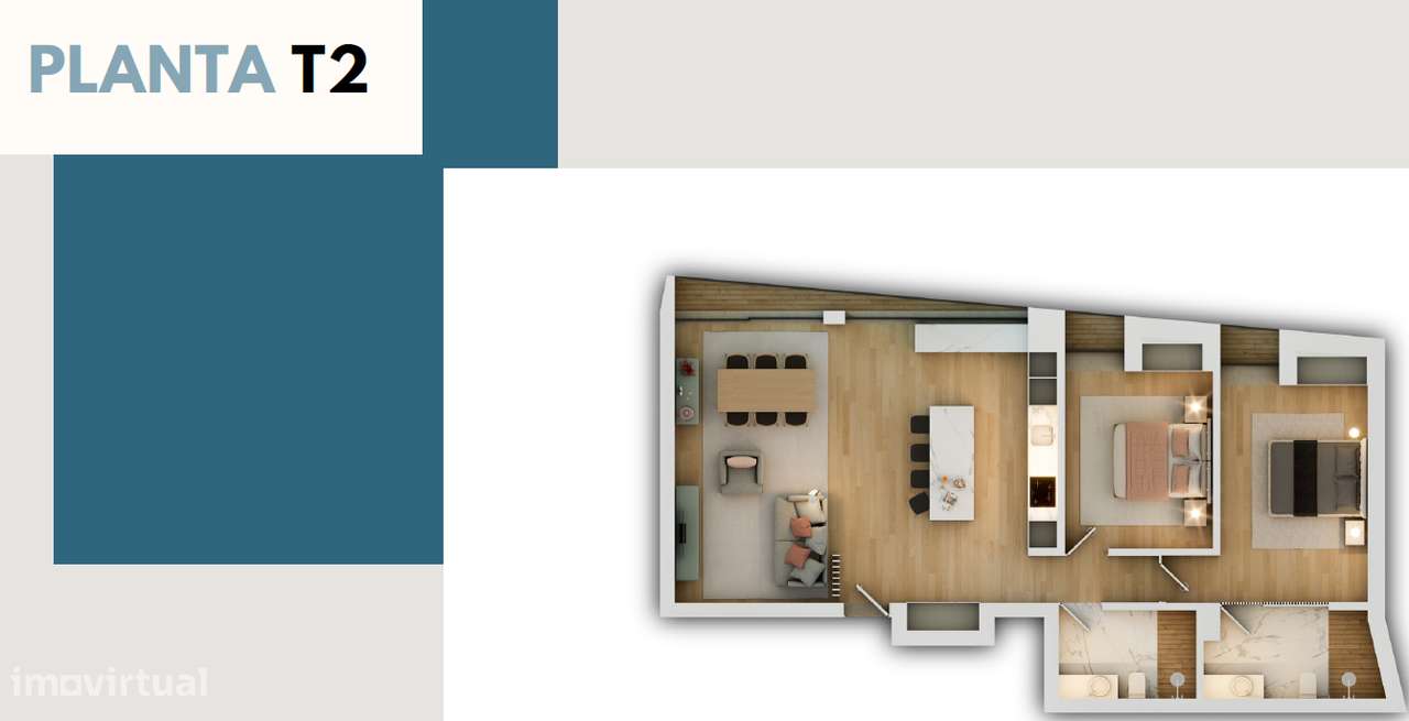 Apartamento T2 novo com varanda em Paranhos-7