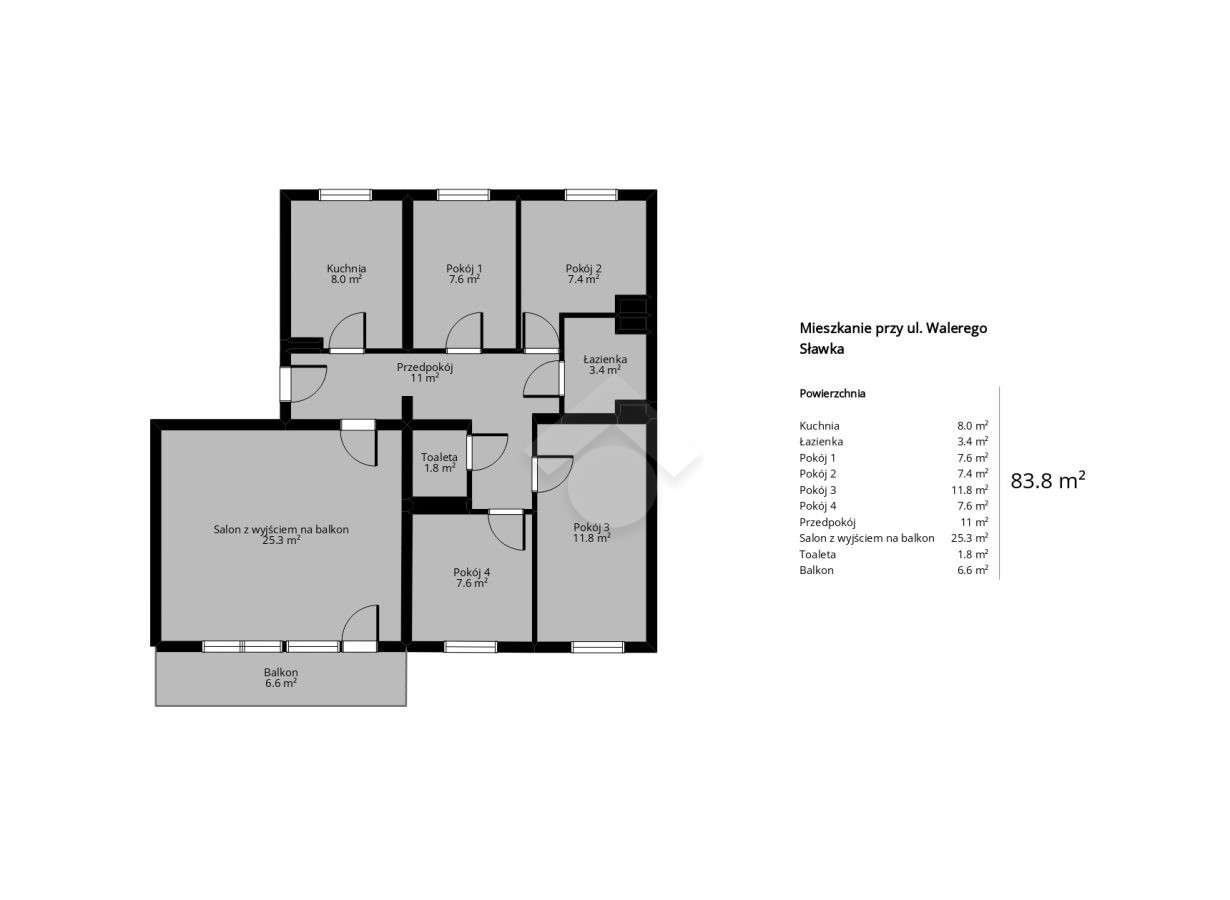 Przestronne 5-pokojowe mieszkanie z balkonem | 83,7 m²-19