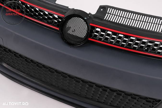 Bara Fata cu Faruri LED U Design cu Strip Rosu semnal dinamic VW Golf VI 6 (2008-2- livrare gratuita - 4