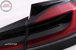 Stopuri LED BMW Seria 5 F10 (2011-2017) Rosu Negru cu Semnal Dinamic LCI G30 Desig- livrare gratuita - 4