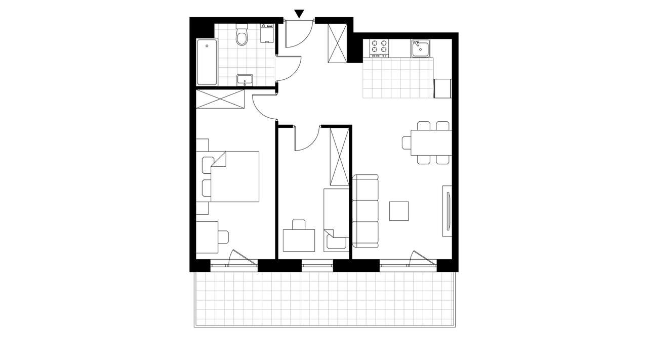 3-pokojowe mieszkanie 55m2 + balkon Bezpośrednio - Pełny obrazek: 4/9