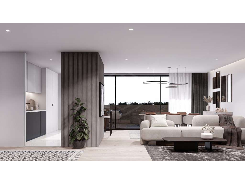 Apartamento T2, com varanda e dois lugares de garagem. - Grande imagem: 2/25