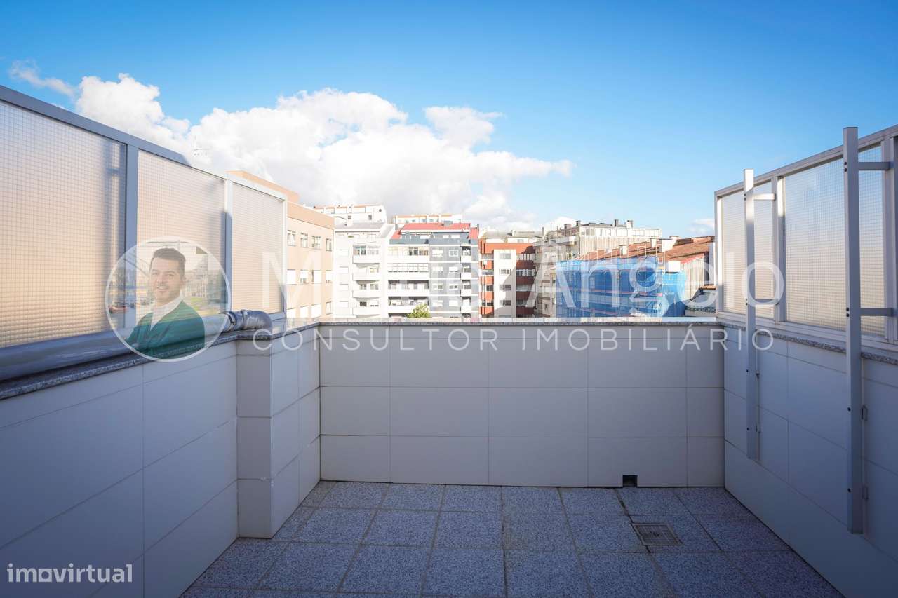 T1 no 5º piso recuado, terraço de 35m²,  vista deslumbrante para o mar - Grande imagem: 3/21