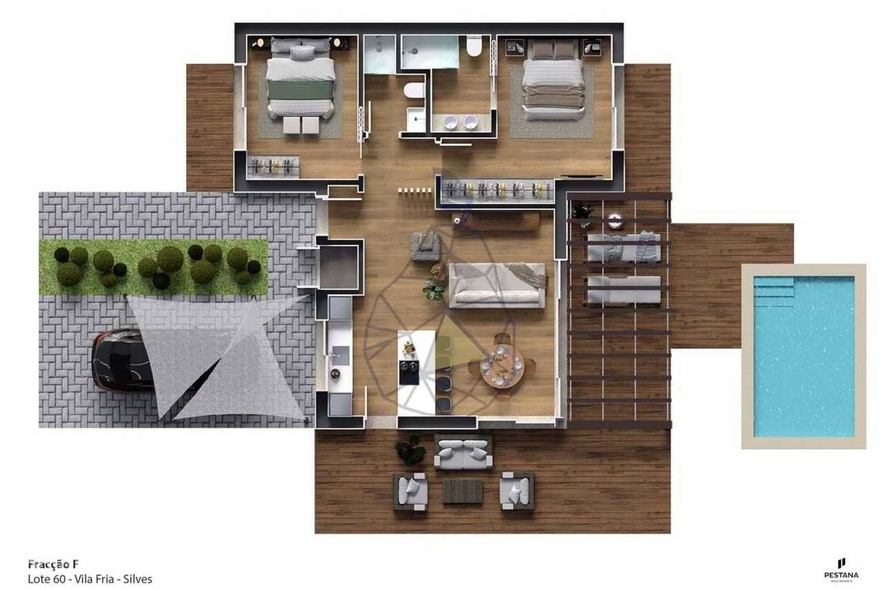 Moderna moradia em banda com piscina em construção em Silves - Grande imagem: 3/11