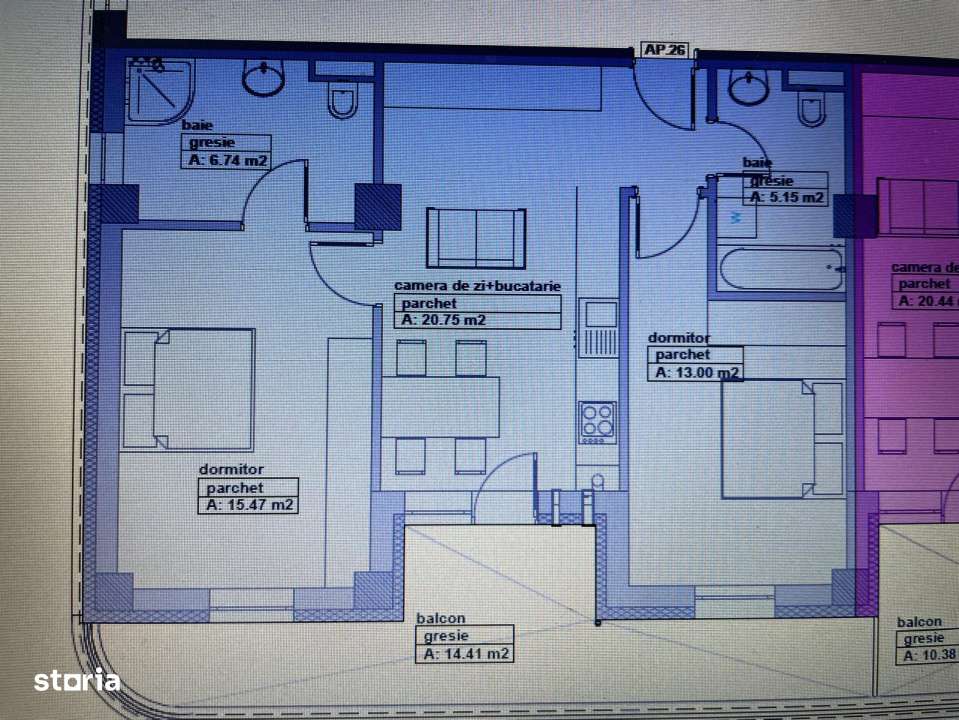 Apartament 2 camere in Bloc NOU - Imagine principală: 4/4
