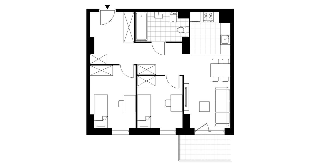 3-pokojowe mieszkanie 52m2 Bez Prowizji - Pełny obrazek: 3/8