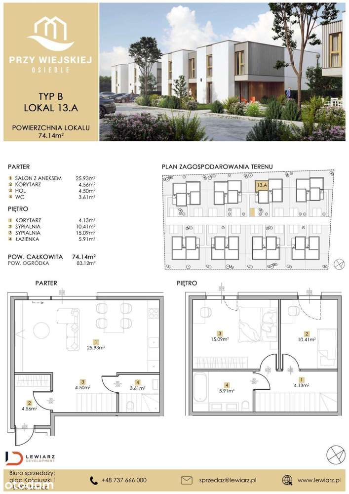 3-pokojowe mieszkanie 74m2 + ogródek Bezpośrednio - Pełny obrazek: 2/7