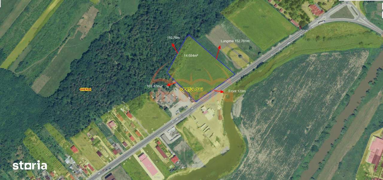 Teren de vanzare  in Gherla, Strada Clujului 14.684m² - Imagine principală: 1/4