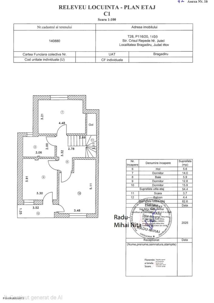 Bragadiru Celofibrei-Vila duplex-4 camere, 170 mp utili, finisata-11