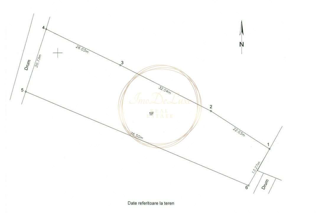 Teren intravilan in Valcele, 1400mp, front 20 ml, zona centrala - Imagine principală: 3/7