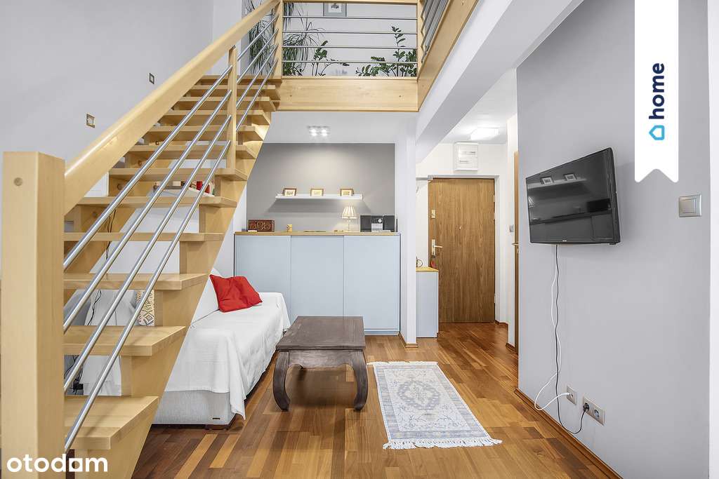 Słoneczne mieszkanie z antresolą i dużym balkonem - Pełny obrazek: 1/14