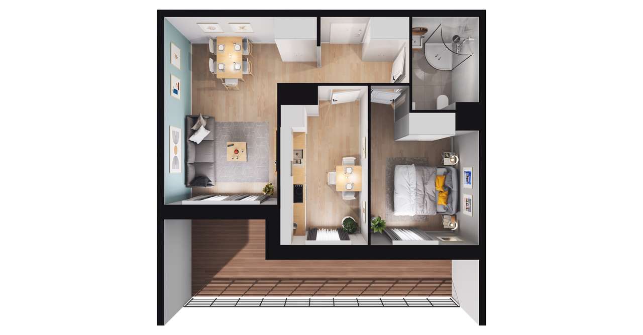 Osiedle Green Park | mieszkanie 2-pok. | 11_B21 - Pełny obrazek: 3/9