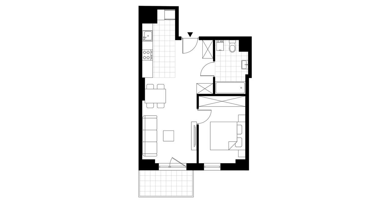 2-pokojowe mieszkanie 41m2 Bez Prowizji - Pełny obrazek: 3/8