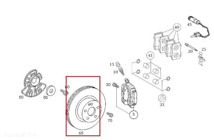 MERCEDES W245 W169 Tarcze hamulcowe tyl 2szt - 3