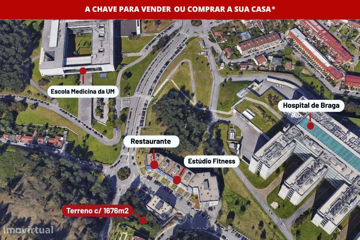 Terreno para construção com 1676m2 junto ao Hospital de Braga - Grande imagem: 3/28