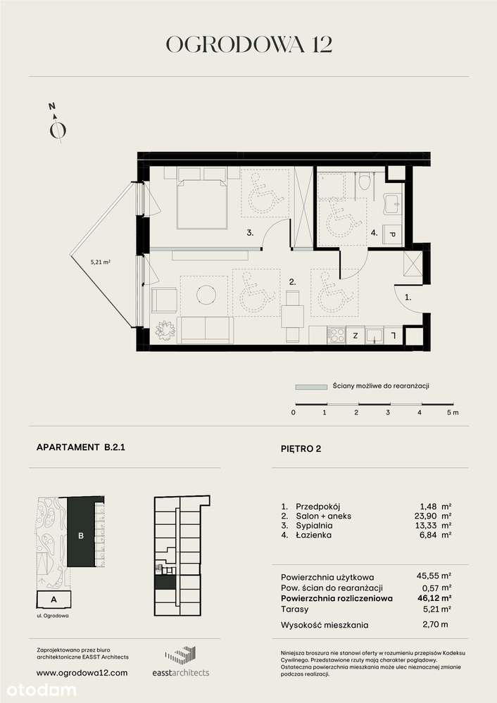 Ogrodowa 12 | apartament B/2/1 | rezerwacja - Pełny obrazek: 2/11