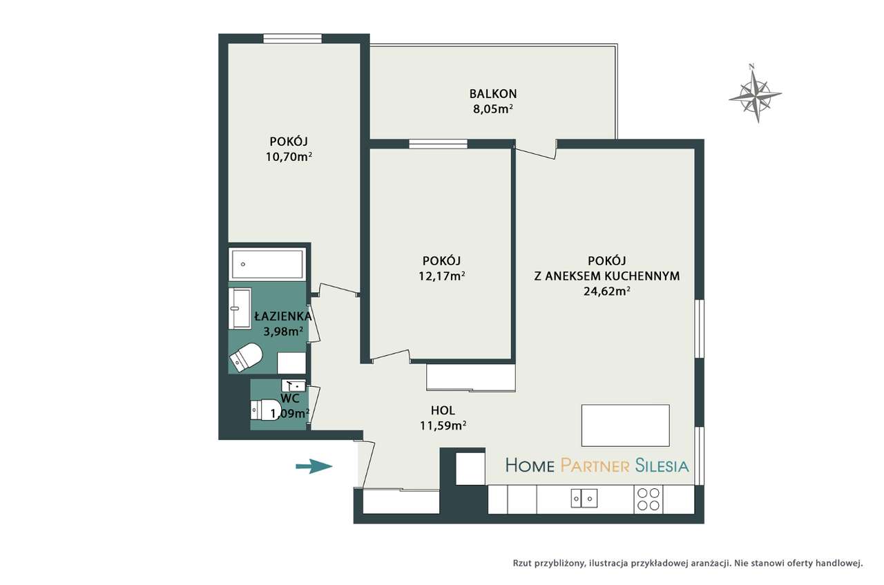 Dolina 3 Stawów - 3 pokoje, gotowe do zamieszkania-18