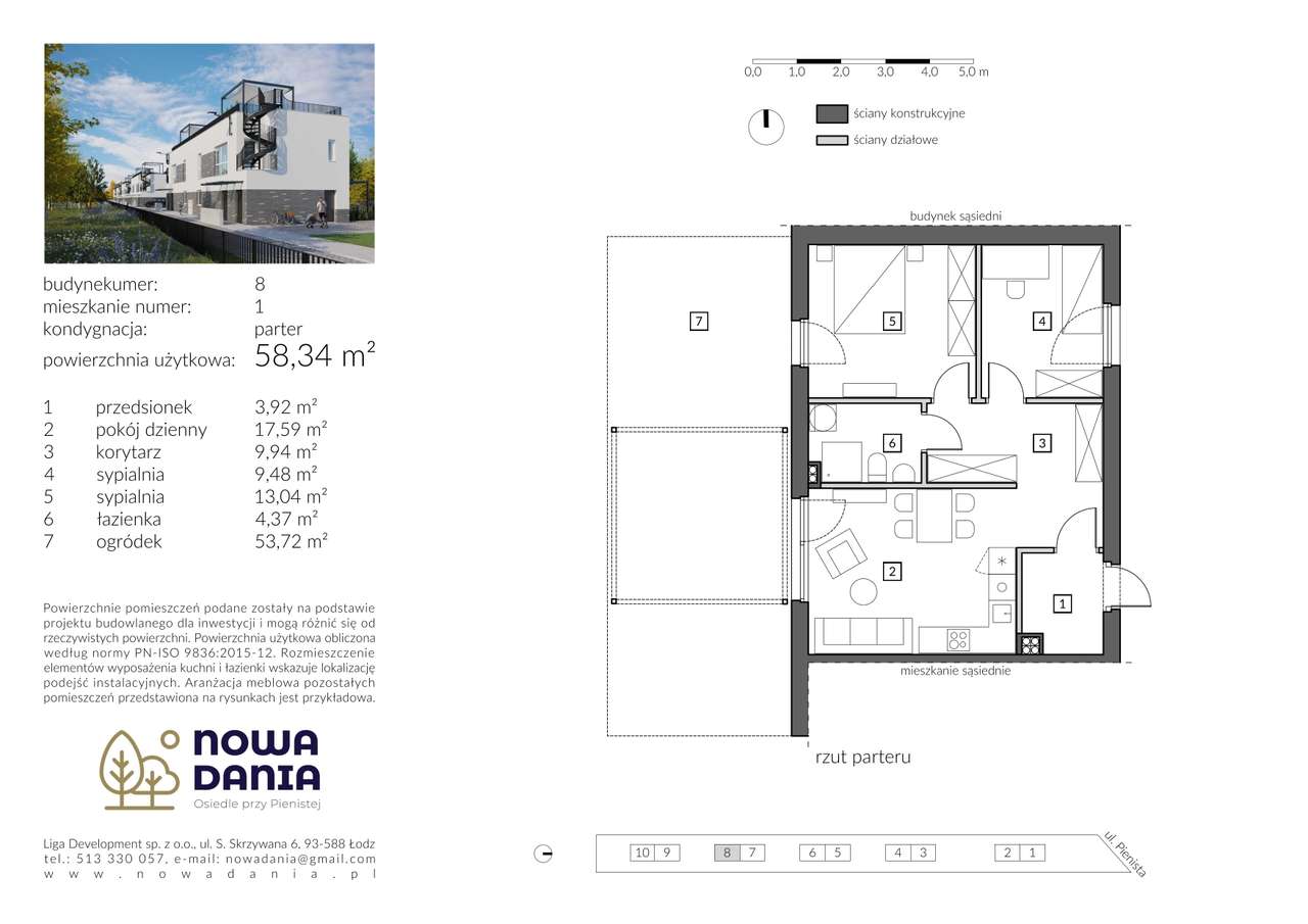 Nowa Dania ul. Pienista | 8.1| APARTAMENT 58,34 M KW. | OGRÓD| - Pełny obrazek: 4/9