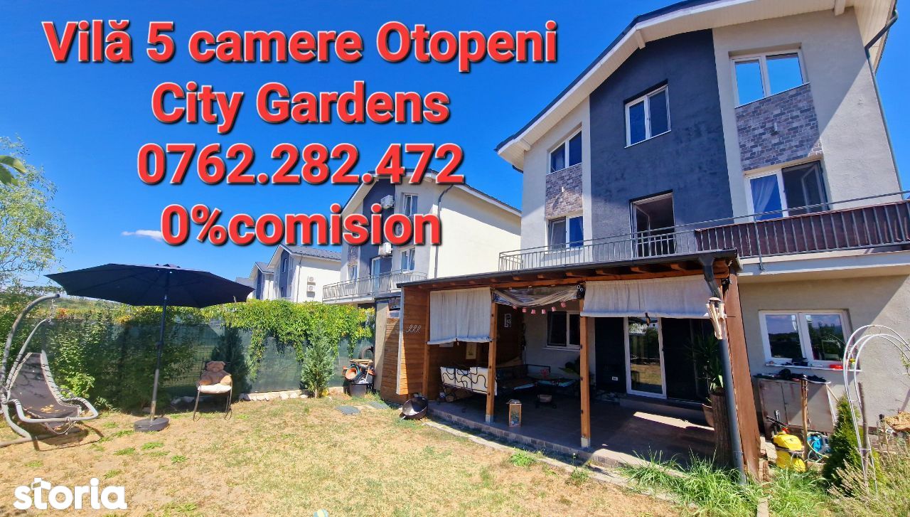 Vila 5 camere Otopeni City Gardens, P+1+2M, teren 330mp - 0% comision