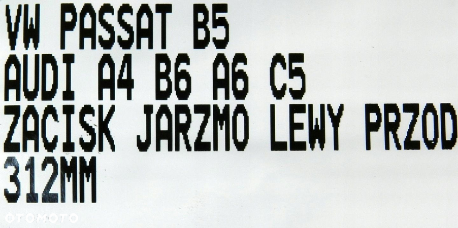ZACISK JARZMO LEWY PRZÓD AUDI A4 PASSAT B5 312MM - 4