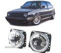 FARÓIS ANGEL EYES H4 PARA VOLKSWAGEN VW GOLF 2 MKII COM CRUZ PRETO - 1