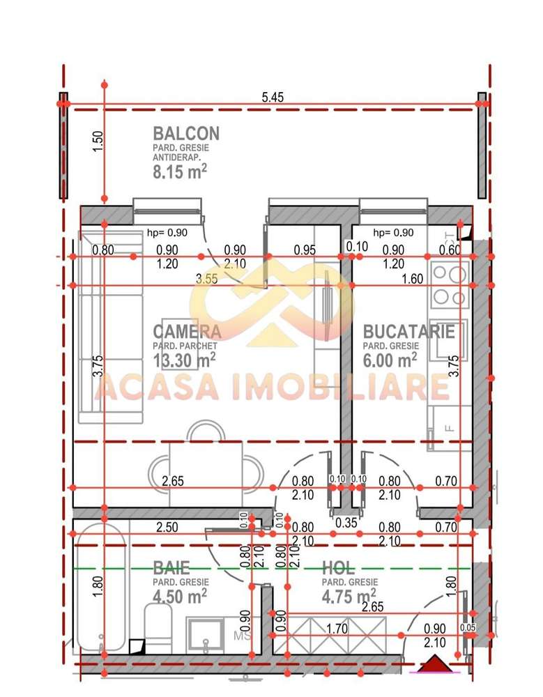 PLATOU GALATA APARTAMENT 1 CAMERA 41MP - Imagine principală: 2/7