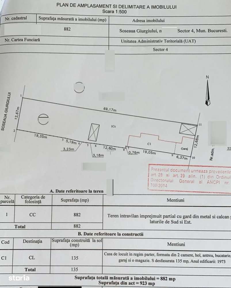 Vanzare teren 882mp Giurgiului-Luica, oportunitate investitie - Imagine principală: 4/5