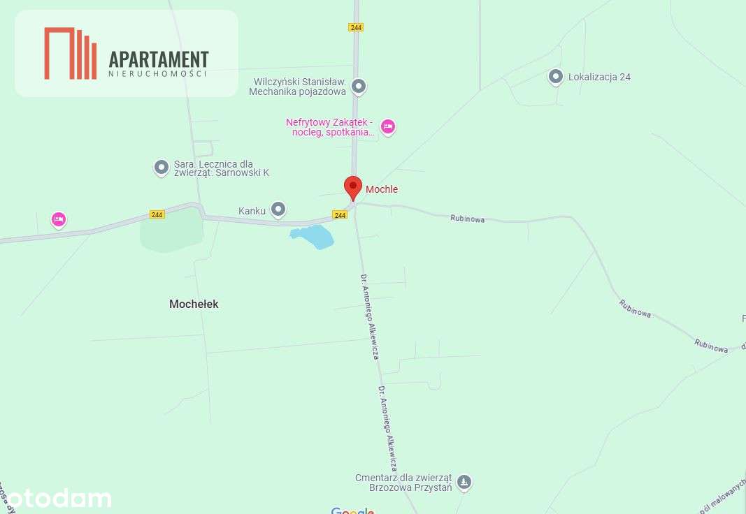 Mochle 1000m2 działka z WZ media - Pełny obrazek: 5/5