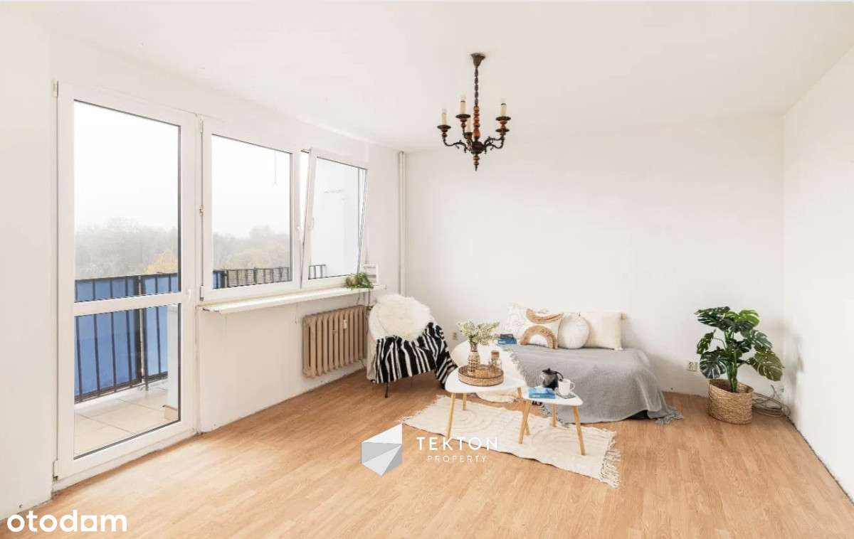 Jasne 2-pok z balkonem i oknem w kuchni |os.Debina