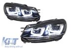 Faruri LED VW Golf 6 VI (2008-up) Design Golf 7 3D U Design Semnal LED Dinamic - 1