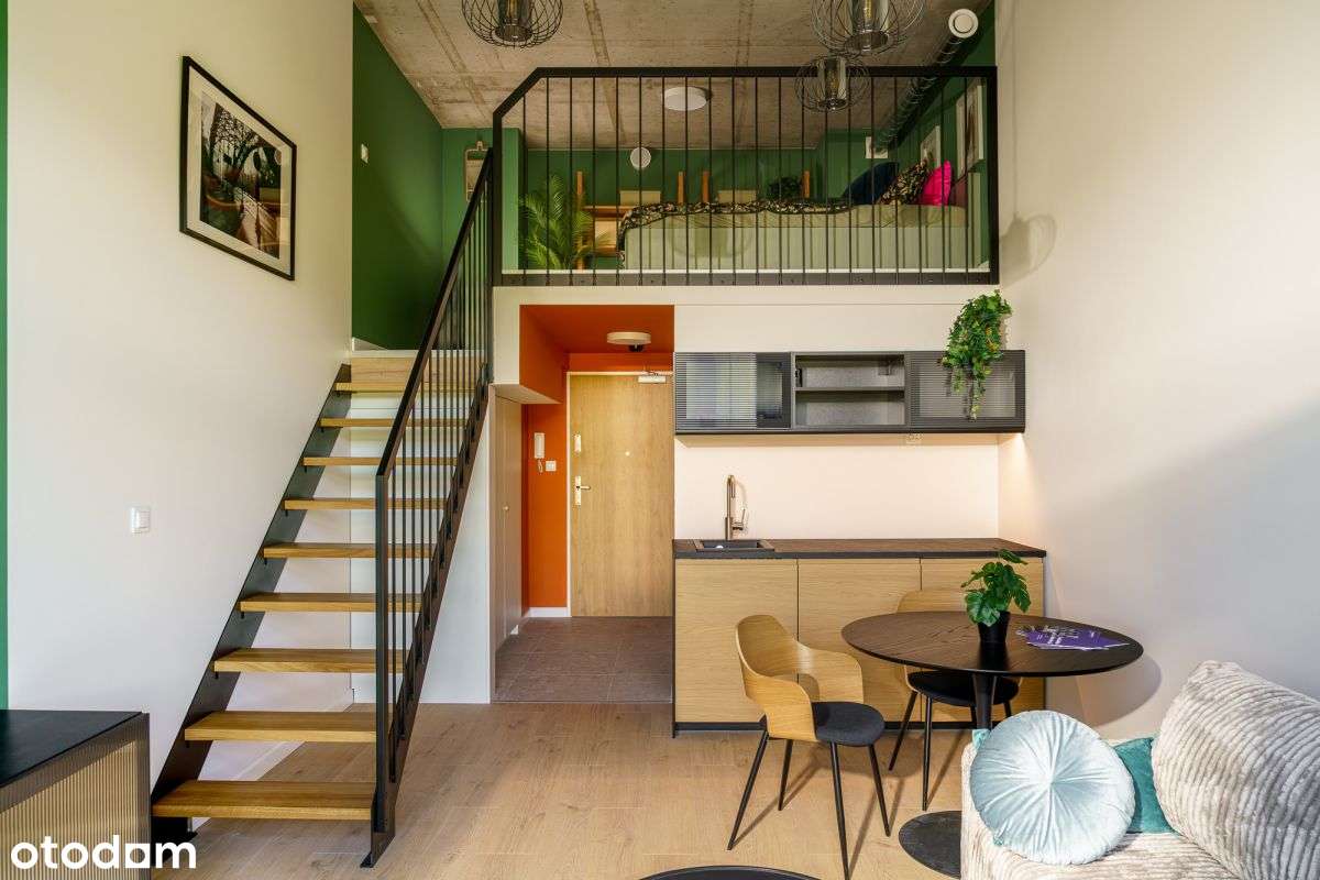 Mikroapartament z antresolą przy PortLotniczy Wro