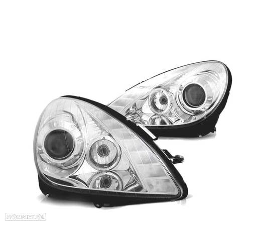 FARÓIS LED PARA MERCEDES R171 SLK 04-11 CHROME CROMADO - 2