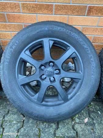 Jante Audi Q5 OEM cu cauc 235/65R17 Dunlop iarna dot 2016 5-6 mm 7jx17et37 - 3