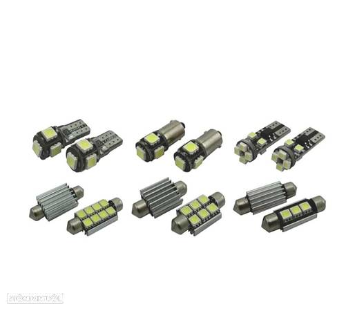 KIT COMPLETO DE 10 LAMPADAS LED INTERIOR PARA VOLKSWAGEN VW SCIROCCO R 3R 09-17 - 1