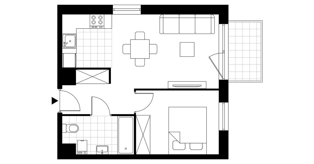 Sedina | apartament 2-pok. | B3.8.3 - Pełny obrazek: 4/9