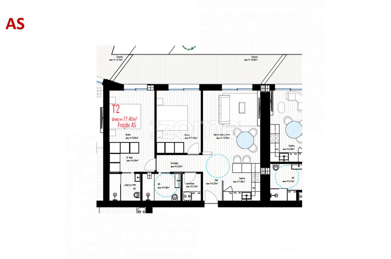 Apartamento T2 c/ Varanda, Freamunde, Paços de Ferreira (Fração AS) - Grande imagem: 3/16