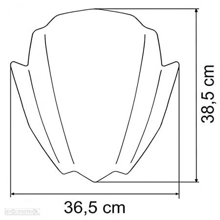 viseira universal para motos naked - vidro frontal de proteçao - 2