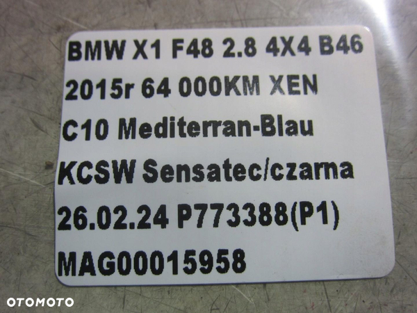 BMW X1 F48 B46 F30 F20 X3 WTRYSK WTRYSKIWACZ PALIWA 13538625396 8625396 - 11