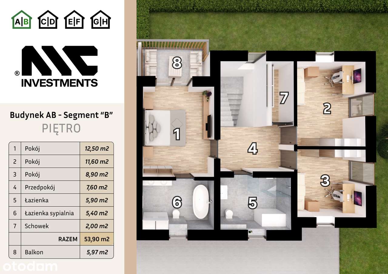Dom w zabudowie seg. B "Osiedle Słoneczne" Wielka Wieś - przedsprzedaż - Pełny obrazek: 5/8