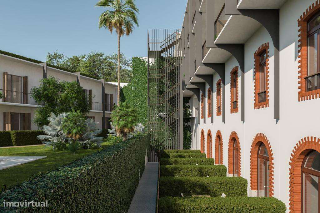 T1  Moderno, Piscina Jardim Condomínio na Histórica Vila do Tijolo - Grande imagem: 5/11