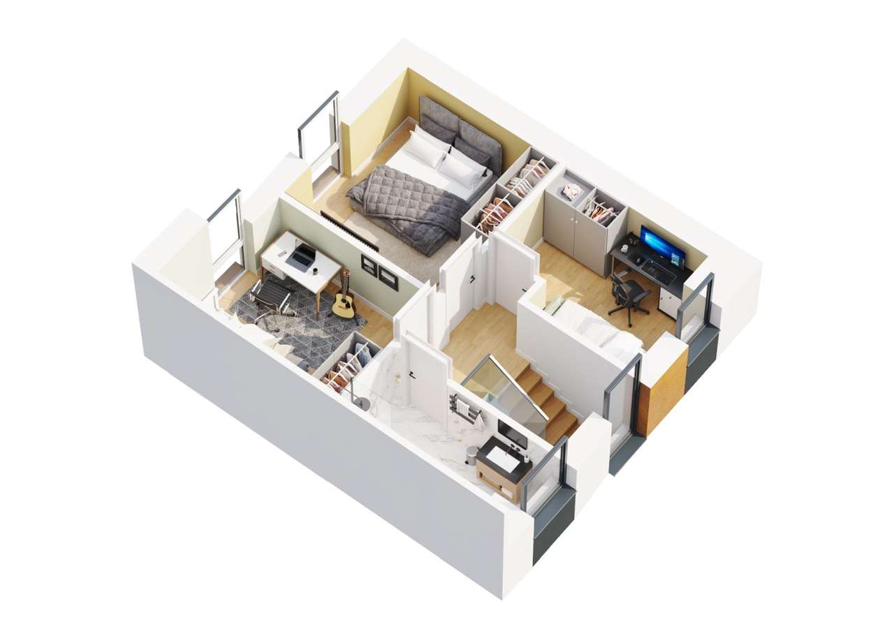 Bliźniak z ogrodem | #Osada Forestia Zawada | 73,45 m² | 4 pokoje - Pełny obrazek: 5/11