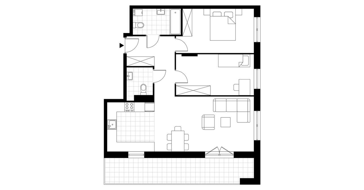 3-pokojowe mieszkanie 70m2 + loggia Bez Prowizji - Pełny obrazek: 3/7