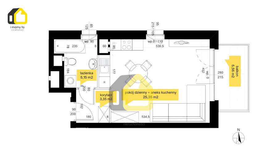 Jasna kawalerka | poranna kawa na balkonie-7