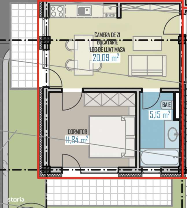 Apartament cu 2 camere, 2 balcoane orientat Sudic - BACIU-1