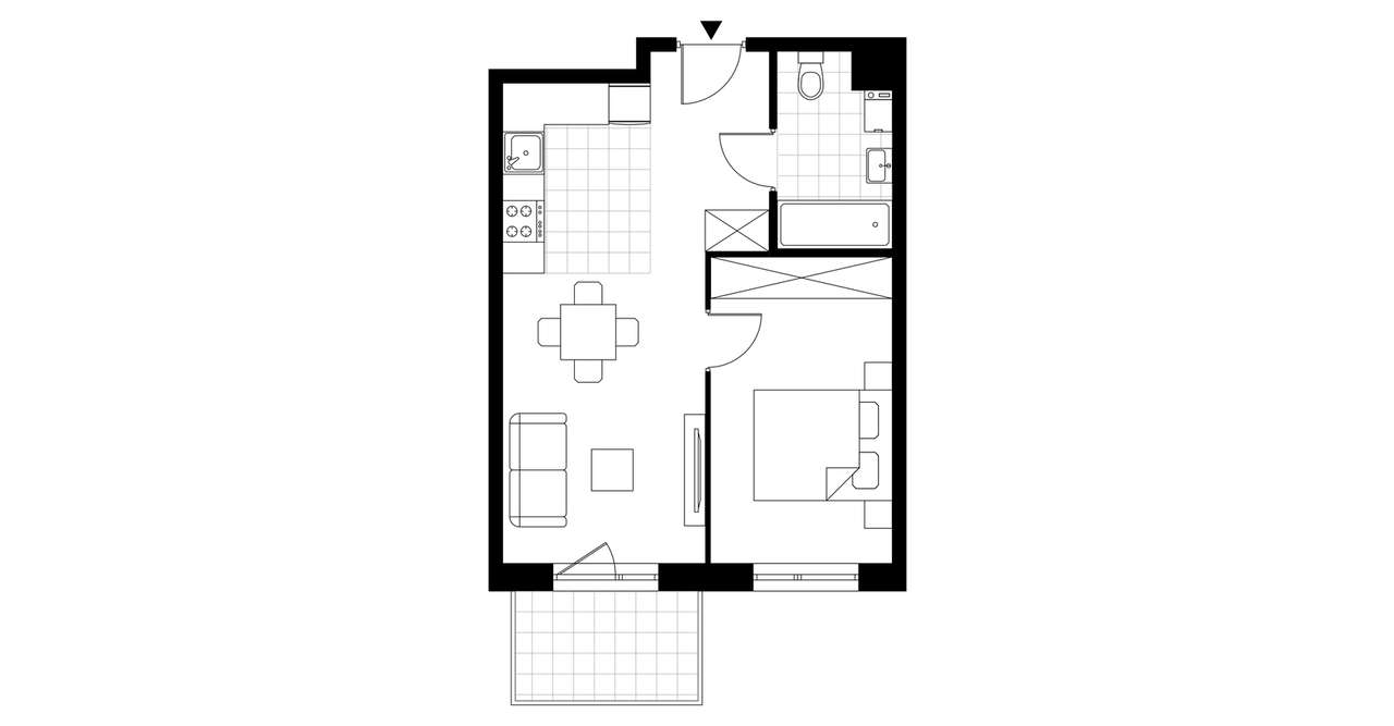 2-pokojowe mieszkanie 38m2 + balkon Bez Prowizji - Pełny obrazek: 3/8
