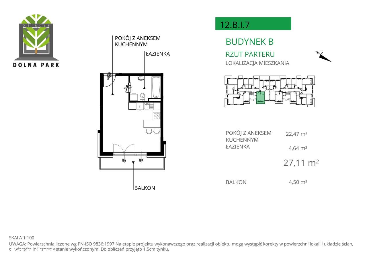 Osiedla Dolna Park | mieszkanie 1-pok. | 12.B.I.7 - Pełny obrazek: 2/9