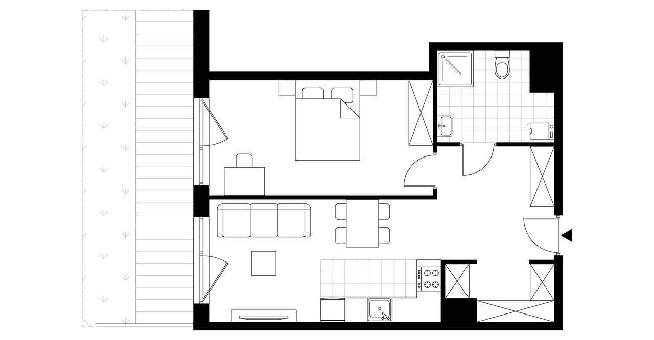 2-pokojowe mieszkanie 51m2 + ogródek Bezpośrednio - Pełny obrazek: 3/8